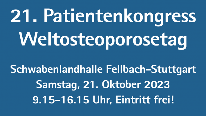 21. Patientenkongress zum Welt-Osteoporose-Tag